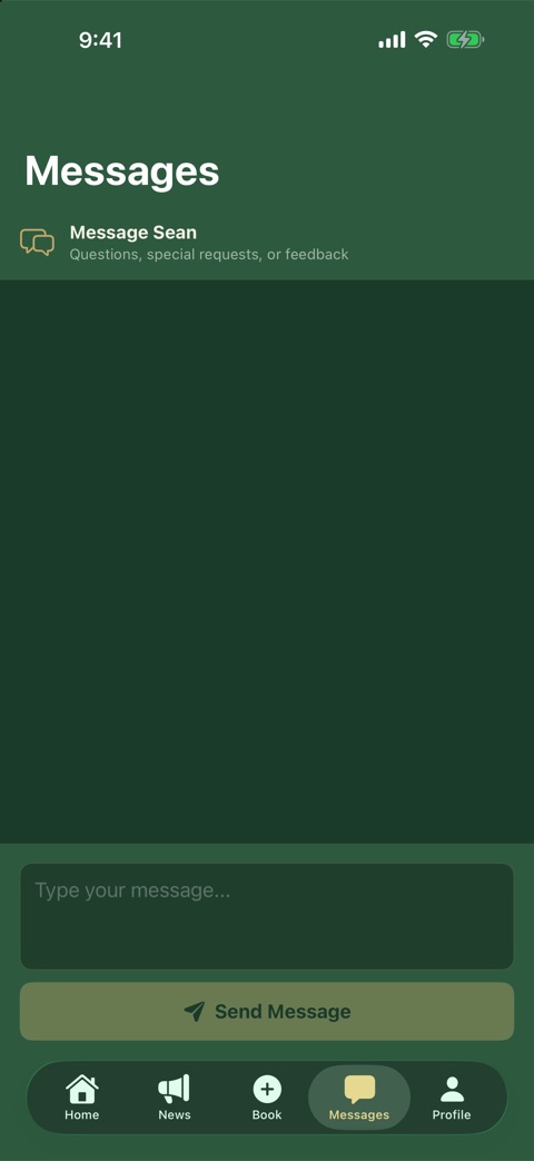 Messages screen